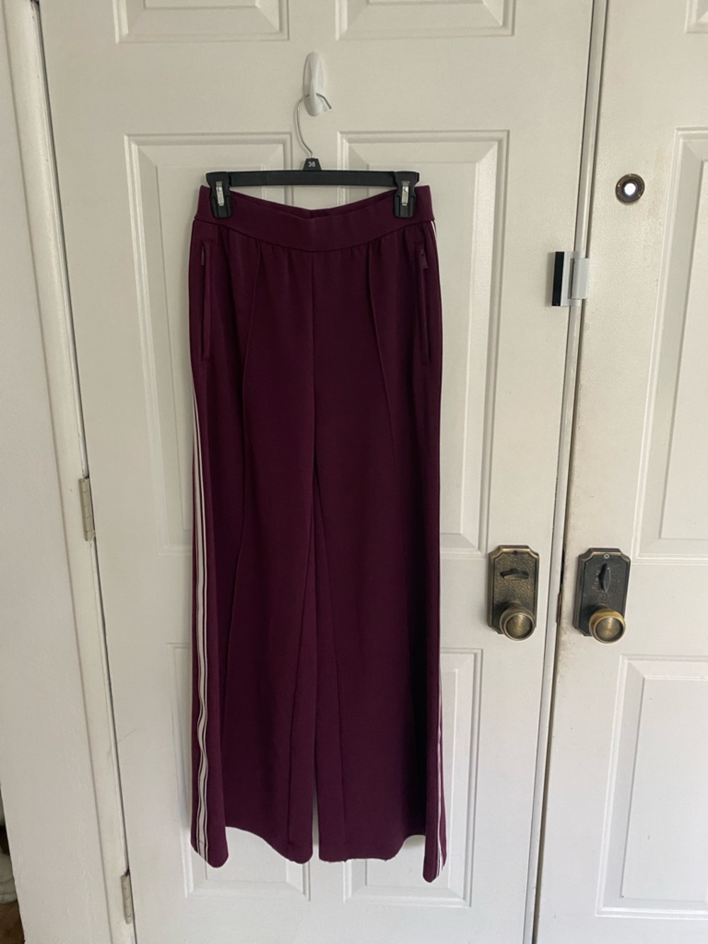 Alo Yoga Track Star Wide-Leg Pants ( Limited Edition Color - Burgundy)